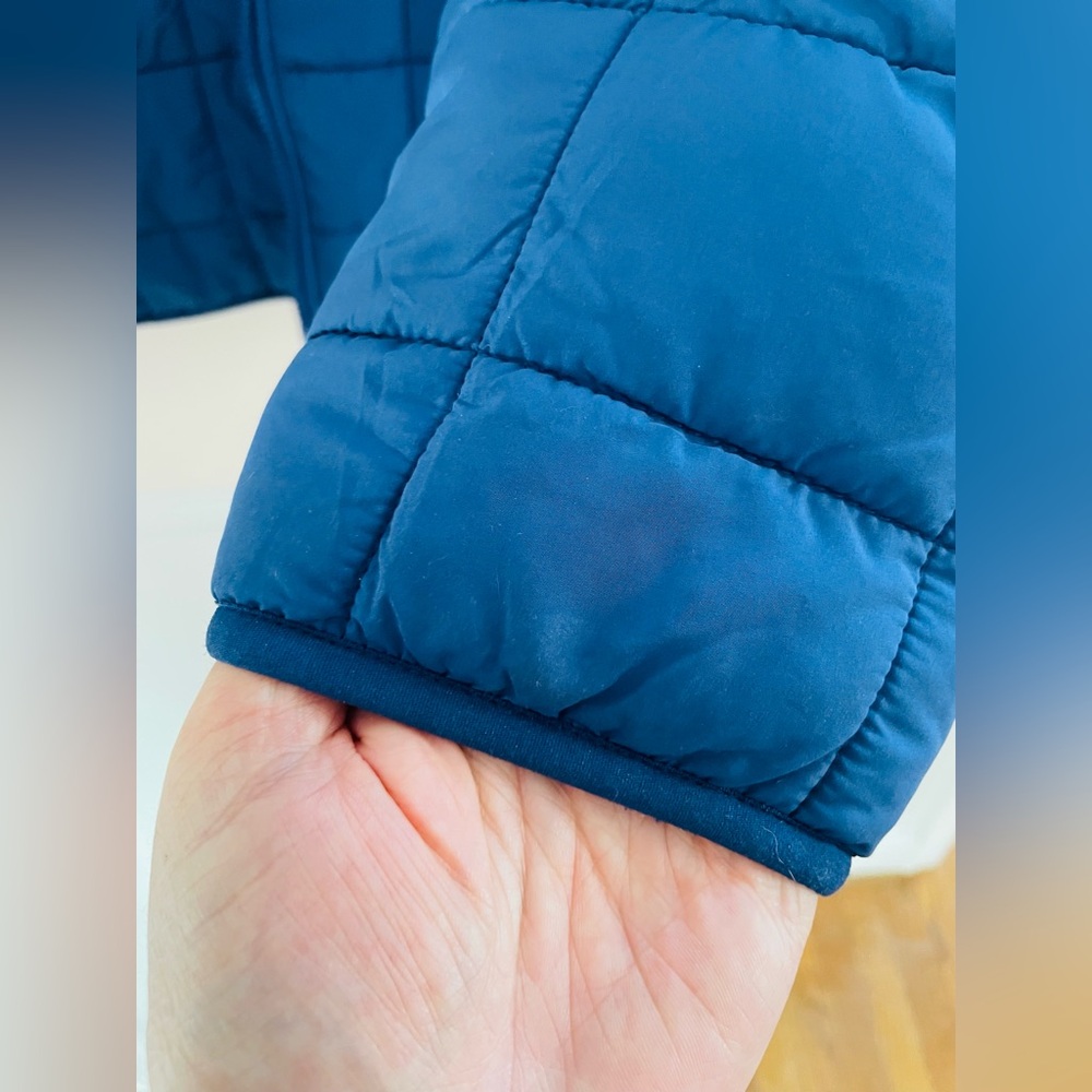 Utilitarian Voyager Blue Quilted Puffer Jacket Fleece Lined Men’s Medium - Picture 9 of 14